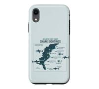 Carcasa para iPhone XR East Coast Shark Sightings Cool Map