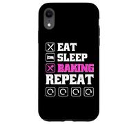 Carcasa para iPhone XR Eat Sleep Bake Repeat Women Funny Mother's Day Baking Mom