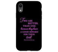 Carcasa para iPhone XR Eclesiastés 4:9 Versículo de la Biblia Dos Son Mejores Que una Unidad