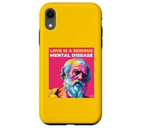 Carcasa para iPhone XR El Amor es una Enfermedad Mental Palabras de sabiduría de Platón Estilo de Arte Pop