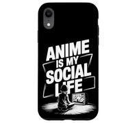Carcasa para iPhone XR El Anime es mi Vida Social, Divertido diseño de Cultura Otaku para fanáticos de Japón