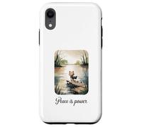 Carcasa para iPhone XR El Lindo Gato Peace Is Power de Calm Lake Art