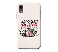 Carcasa para iPhone XR Él me llamó Vivo Jesús Fe Esqueleto Cristiano