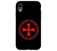 Carcasa para iPhone XR Emblema de Cruz de Caballeros templarios | Christianity Black