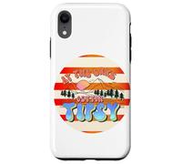 Carcasa para iPhone XR En el Lago, emborrachándose, Retro, de los 70, Mountain Sunset Camping