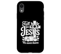 Carcasa para iPhone XR Enamorarse de Jesús Él Nunca Deja Cristiana Fe Cruz Calab