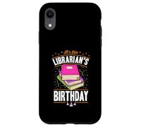 Carcasa para iPhone XR Es la Fuente de Fiesta de cumpleaños de la Biblioteca de cumpleaños de Esta bibliotecaria