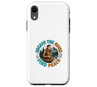 Carcasa para iPhone XR Escape The Noise Find Peace Naturaleza Aventura Diseño