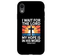 Carcasa para iPhone XR Espero al Señor Salmo 130:5 Escritura Fe