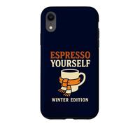 Carcasa para iPhone XR Espresso Yourself Winter Edition Divertido Juego de Palabras para Amantes del café