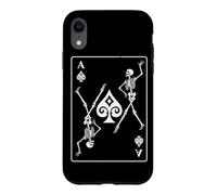 Carcasa para iPhone XR Esqueleto Ace of Spades Juego de Cartas Poker Gambler Gothic