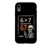 Carcasa para iPhone XR Esqueleto embrujado 67 Meme Matemáticas espeluznantes 6x7 Aula de Halloween