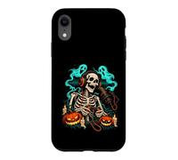 Carcasa para iPhone XR Esqueleto Streamer Gaming Halloween Calabaza Música