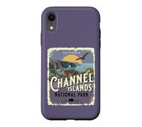 Carcasa para iPhone XR Estilo Vintage de póster de Viaje al Parque Nacional de Las Islas del Canal