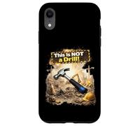 Carcasa para iPhone XR Esto no es un simulacro, Humor de construcción, Casco para Trabajadores