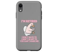 Carcasa para iPhone XR Estoy Jubilado Divertido Ganso jubilación Garabato