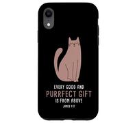 Carcasa para iPhone XR Every Good & Purrfect (Gift) is from Above - James 1:17 Cat