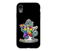 Carcasa para iPhone XR Fabuloso Rainbow Pride-o-Saurus Rex