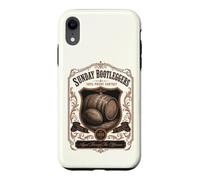 Carcasa para iPhone XR Fantasía Fútbol Domingo Bootleggers Whisky Etiqueta Estilo