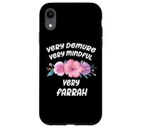 Carcasa para iPhone XR Farrah Personalized Very Demure Very Mindful Farrah Name