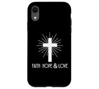 Carcasa para iPhone XR Fe Esperanza y Amor - Jesús Cruz Cristiana