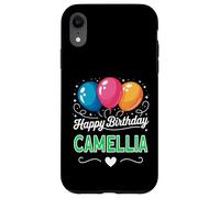Carcasa para iPhone XR Feliz cumpleaños Camellia