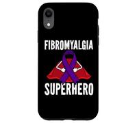 Carcasa para iPhone XR Fibromialgia Superhero Warrior Fighter Purple Ribbon