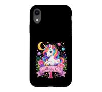 Carcasa para iPhone XR Fiesta de Unicornio Espacial mágico para niña de cumpleaños de 1 año