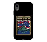 Carcasa para iPhone XR Fiordland National Park Nueva Zelanda Bandera Gráfico de Viaje