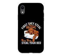 Carcasa para iPhone XR First They Steal Your Heart - Setter irlandés Red Setter Dad