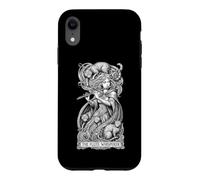 Carcasa para iPhone XR Flauta Susurrador Gatos Flautista Flautista Amante Gato Chica Música