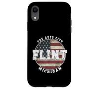 Carcasa para iPhone XR Flint Michigan, Bandera Americana Vintage