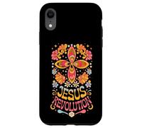 Carcasa para iPhone XR Flor Hippie Retro Maravillosa de la Revolución de Jesús, fe Cristiana