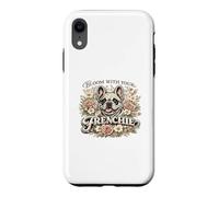 Carcasa para iPhone XR Florece con tu Regalo Floral para mamá de Bulldog Francés