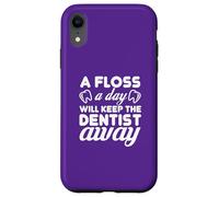 Carcasa para iPhone XR Floss Daily Keep Dentist Away Dental Humor Cita