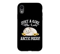 Carcasa para iPhone XR Flowers Womens Kids Just A Girl Who Loves Arctic Foxes Lover