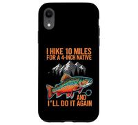 Carcasa para iPhone XR Fly Fishing Brook Trout Hiker Blue Line Native