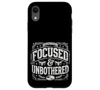 Carcasa para iPhone XR Focused and Unbothered Vintage Motivational Mindset