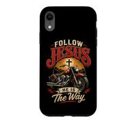 Carcasa para iPhone XR Follow Jesus He is The Way Christian Motorcycle Gospel Biker