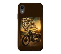 Carcasa para iPhone XR Follow Jesus He is The Way Christian Motorcycle Gospel Biker