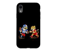 Carcasa para iPhone XR Football Eagle vs Cheetah Mascot Sports Graphic