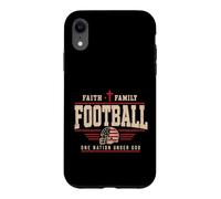 Carcasa para iPhone XR Football Faith Family Football American Flag Sports Player