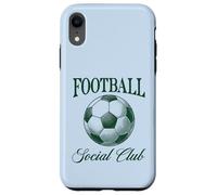 Carcasa para iPhone XR Football Social Club Balón de fútbol Diseño de Estilo Vintage