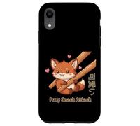 Carcasa para iPhone XR Foxy Snack Attack Kawaii Fox