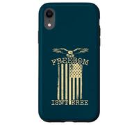 Carcasa para iPhone XR Freedom Isnt Free Patriotic Eagle Bird Diseño de Bandera Estadounidense