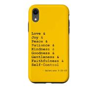 Carcasa para iPhone XR Frutas del Espíritu Palabras