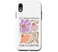 Carcasa para iPhone XR Fuiste Creado con un propósito de Arte Floral