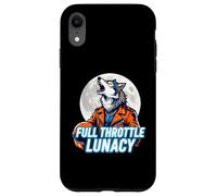 Carcasa para iPhone XR Full Throttle Lunacy Howling Biker Wolf Graphic