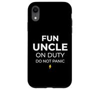 Carcasa para iPhone XR Fun Uncle On Duty Do Not Panic Hermano Hermano