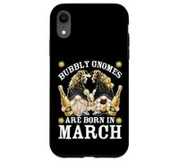 Carcasa para iPhone XR Funny Champagne Birthday Gnomes For Women Are Born In March